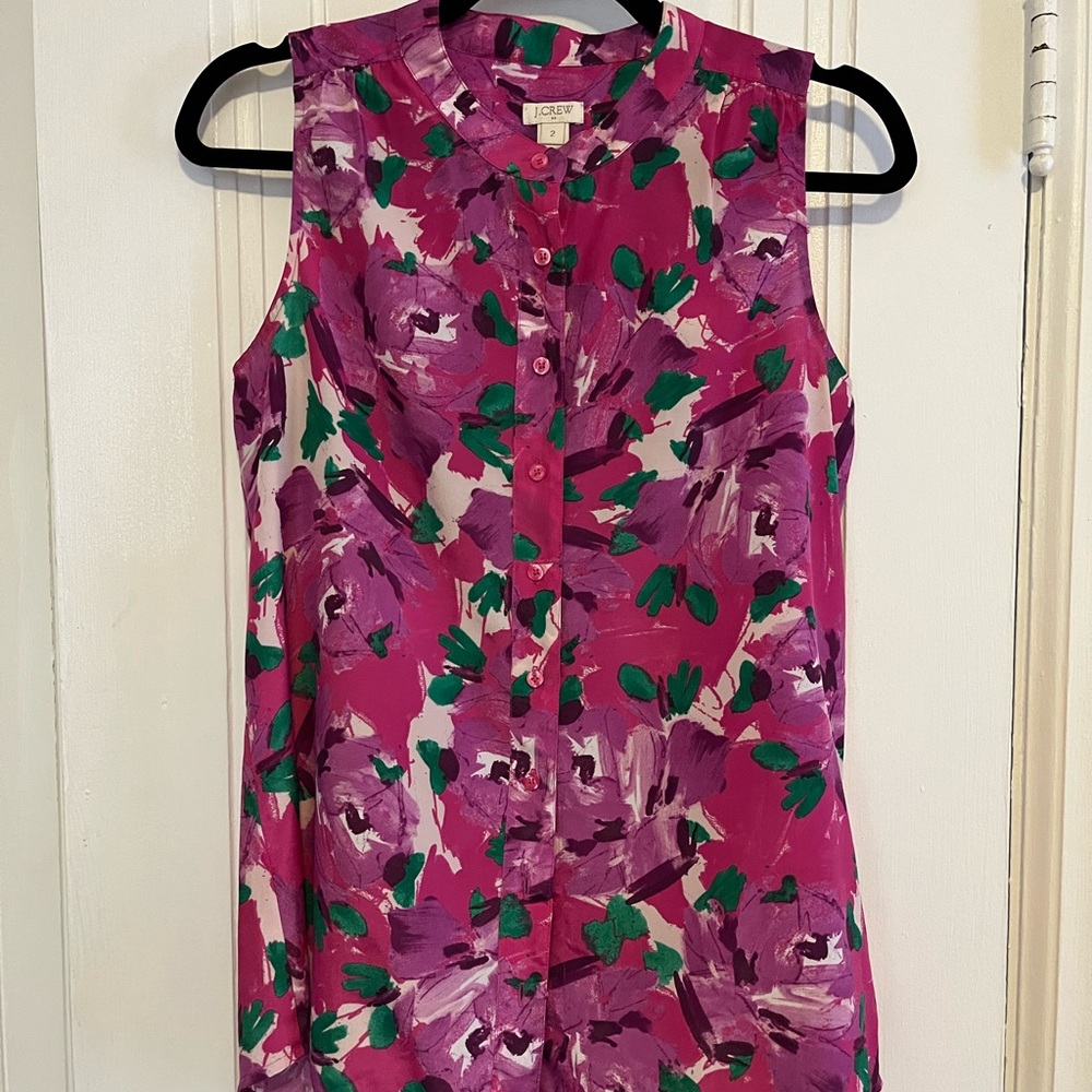 J. Crew sleeveless button up